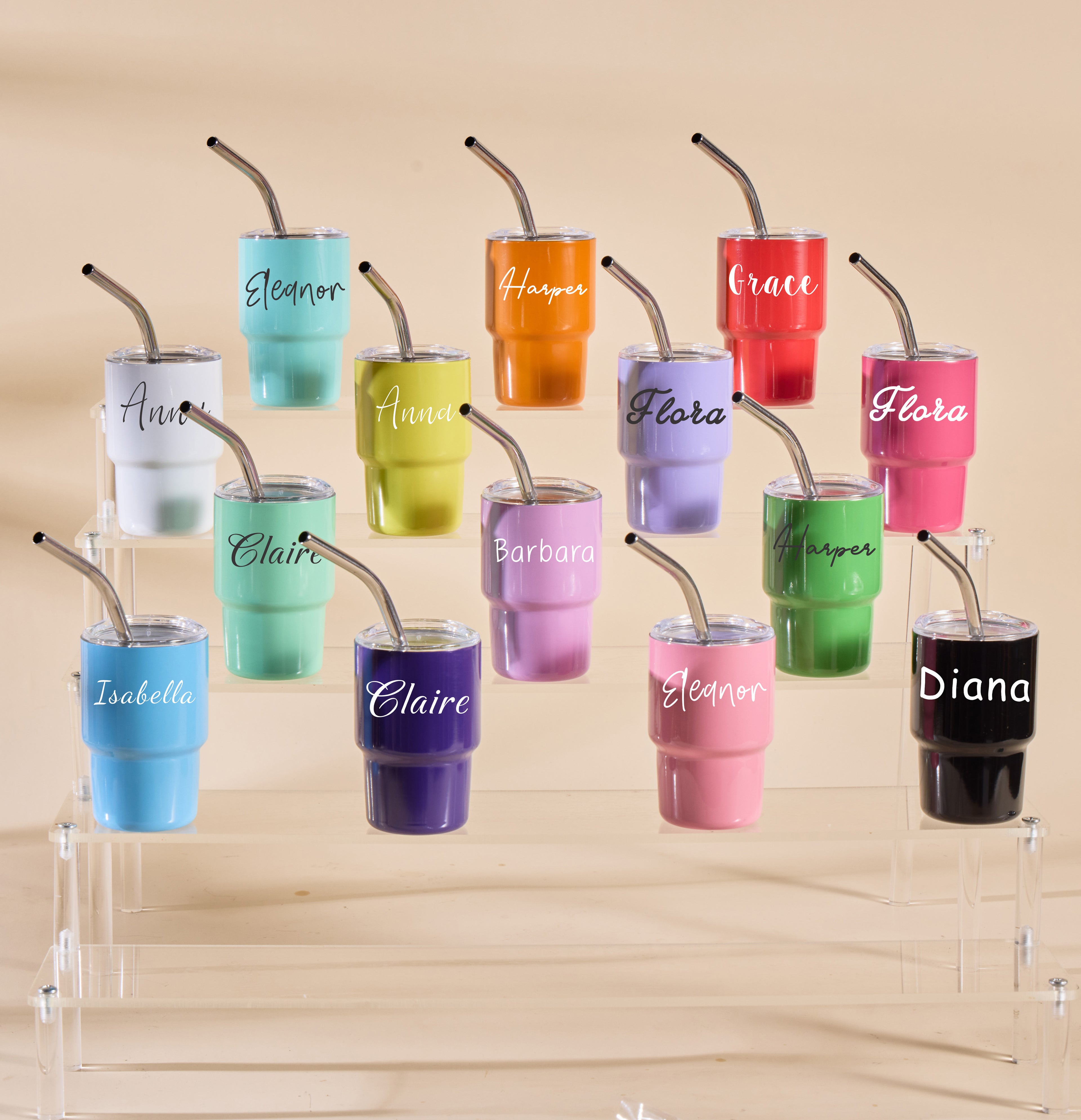 Personalized Mini Tumbler, Mini Shot Cup, Bridesmaid Gift, Custom 3oz Party Tumbler, Wedding Gifts, Bachelorette Party Girls Trip Group Gift