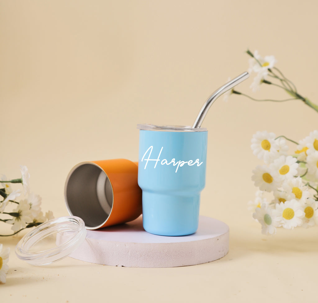 Personalized Mini Tumbler, Mini Shot Cup, Bridesmaid Gift, Custom 3oz Party Tumbler, Wedding Gifts, Bachelorette Party Girls Trip Group Gift