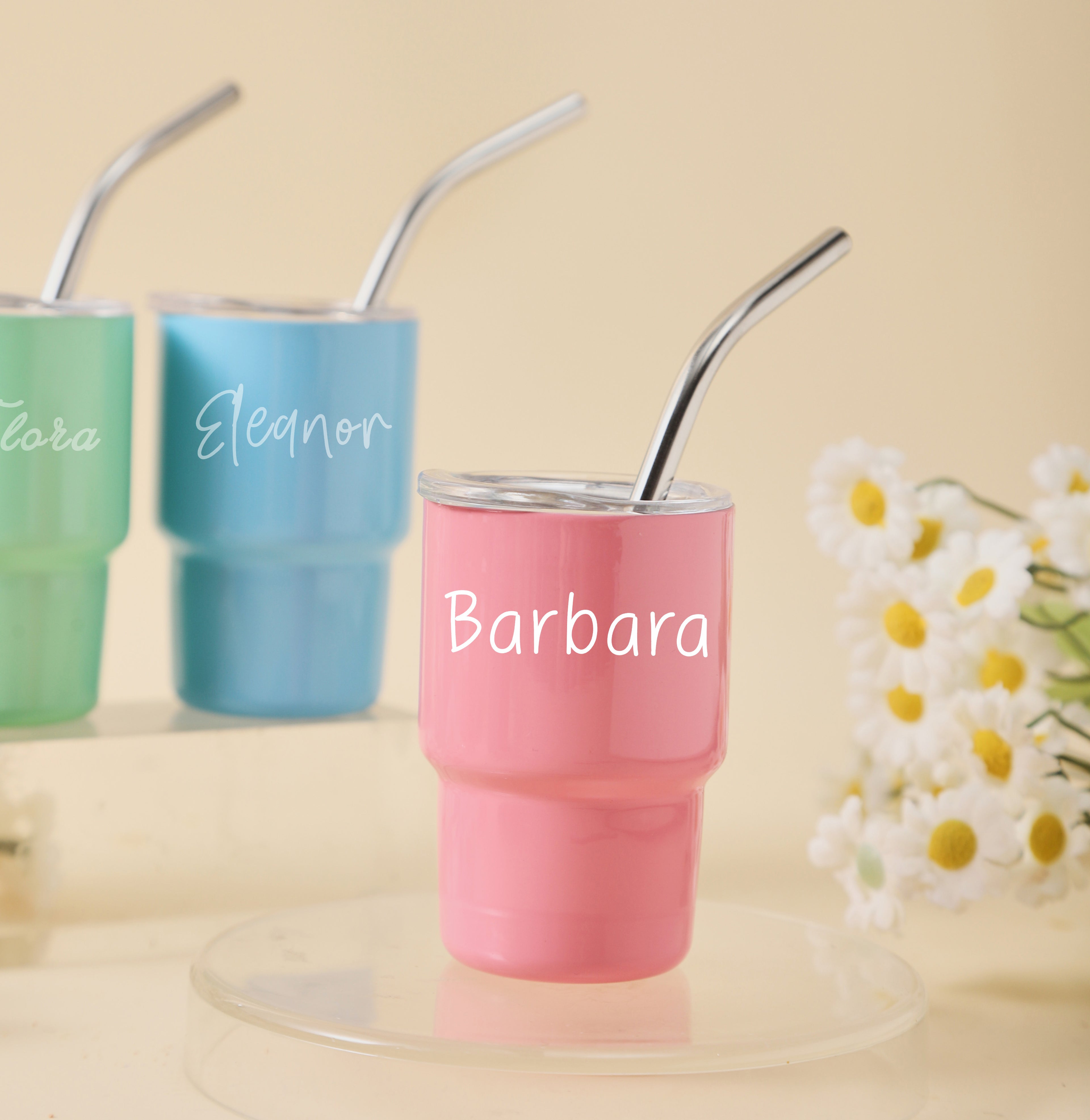 Personalized Mini Tumbler, Mini Shot Cup, Bridesmaid Gift, Custom 3oz Party Tumbler, Wedding Gifts, Bachelorette Party Girls Trip Group Gift